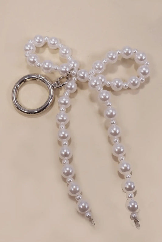 Pearl Bow Keychain