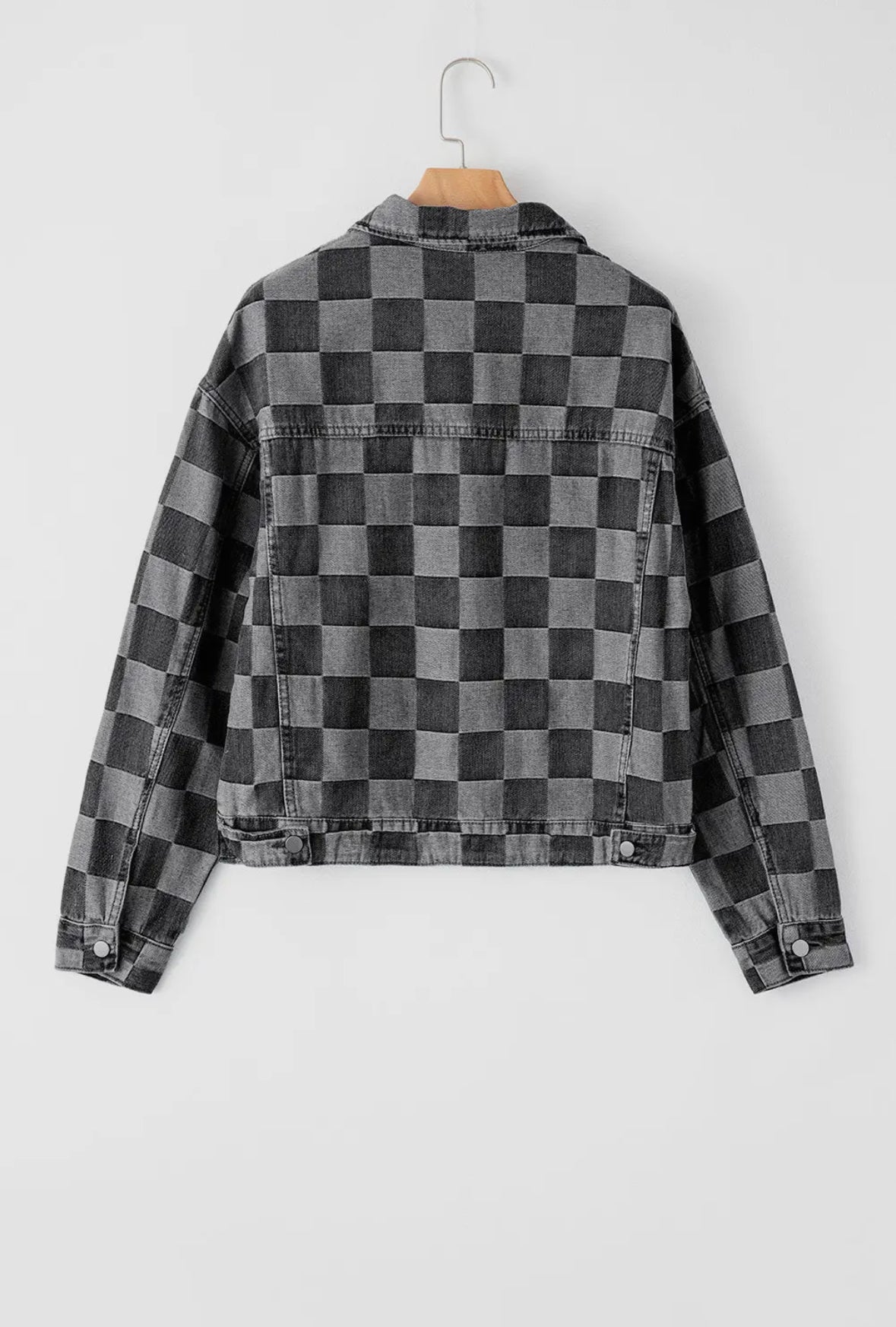 Checkered Denim Jacket   *PRESALE*