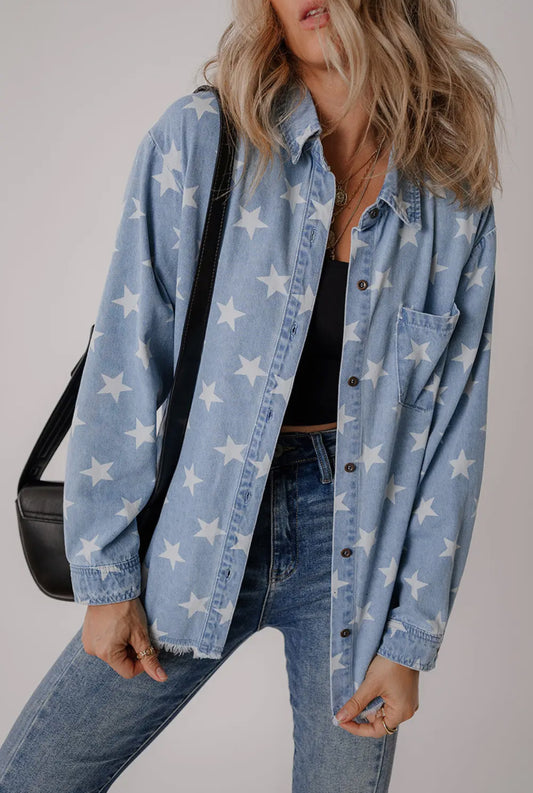 Stars Denim w/ Edgy Raw Hem